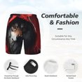 thumbnail image 3 of Haiem Mysterious Hooded Wolf Mens Swim Trunks with Compression Liner 2 in 1 Swimming Shorts Stretch Swimwear Quick Dry,Board Shorts-Small, 3 of 9