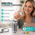 thumbnail image 3 of 1pc Titanium Keychain Pill Case, Waterproof Small Pill Holder for Pills, Travel Pill Container for Purse, 3 of 10