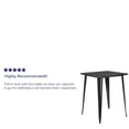 thumbnail image 2 of Flash Furniture Commercial Grade 31.5" Square Black Metal Indoor-Outdoor Bar Height Table, 2 of 9