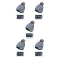 thumbnail image 1 of QualitChoice Winter Caps Decorative Hat Scarf Set Adorable Autumn Crochet Neckerchief Sports Two-piece Stylish Collar Gray 5Set, 1 of 6