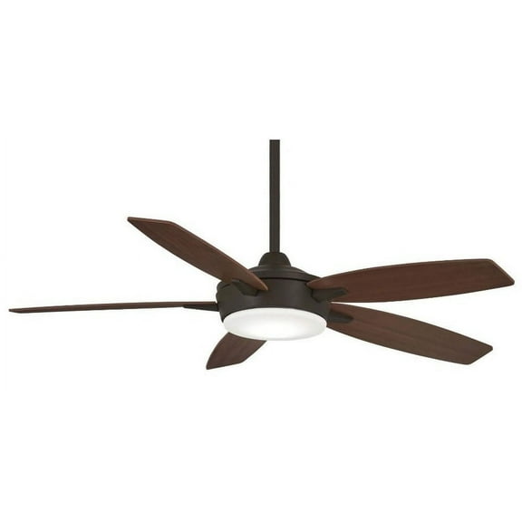 Led Ceiling Fan In Transitional Style 14.25 Inches Tall By 52 Inches Wide-Oil Rubbed Bronze/Medium Maple Finish-Medium Maple Blade Color Minka Aire