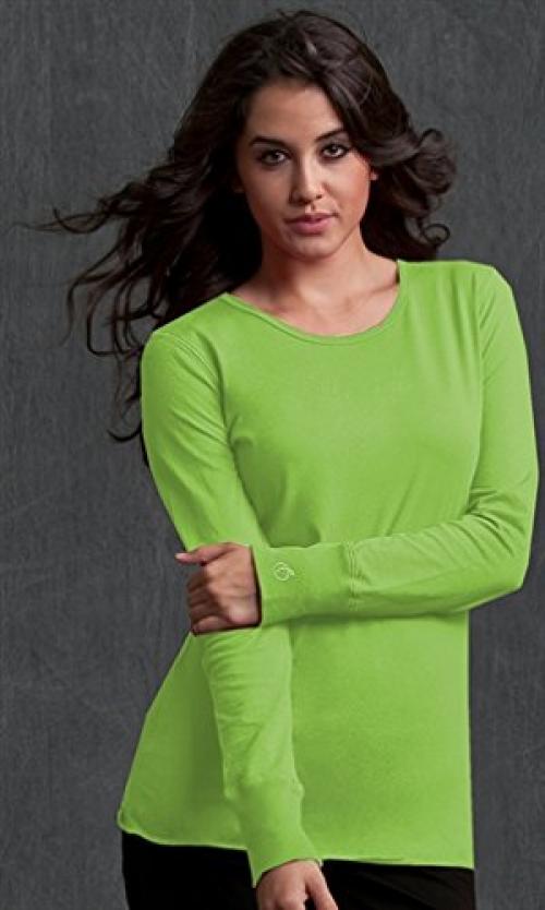 Peaches Uniforms Women's Long Sleeve Underscrub Medium Apple