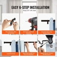 thumbnail image 4 of 1 Inch Double Curtain Rods 36 To 72 Inches(3-6ft), Drapery Rods For Windows 24 To 68 Inches, Telescoping Dual Curtain Rod With Round Finials, Black, 4 of 10