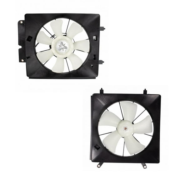 Radiator & AC Condenser Cooling Fan Assembly Pair for 02-06 Honda CR-V CRV RFA81500 Fits select: 2003-2006 HONDA ELEMENT