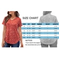 thumbnail image 5 of MOSHU Plus Size T-shirts for Women V Neck Summer Tunic Tops Floral Print Curved Hem Women Shirts, 5 of 6