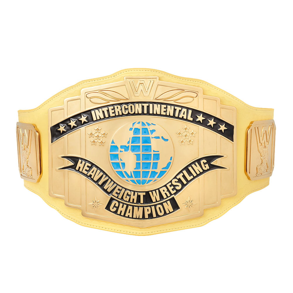 Official Wwe Authentic Yellow Intercontinental Championship Replica Title Belt Walmart Com