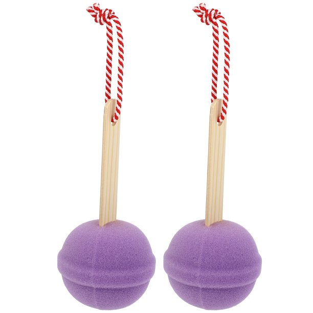 Esponja exfoliante en forma de piruleta para ducha, cepillo depurador para el cuerpo, esponja de baño, 2 uds.