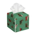 thumbnail image 1 of Balery Christmas Dachshund Porta Pañuelos de Cuero con Estampado – Funda Moderna Cuadrada para Caja de Pañuelos, Dispensador 5x5x5'', 1 of 7