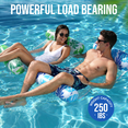 thumbnail image 4 of Livhil Hammock Pool Floats for Adults 2 Packs, 4-in-1 Multi-Purpose Inflatable Pool Floats for Adults, Pool Float Hammock in Vacation(Leaf), 4 of 6