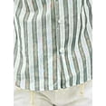 thumbnail image 4 of DYMADE Men Plus Size Long Sleeve Lapel Striped Shirt, 4 of 4