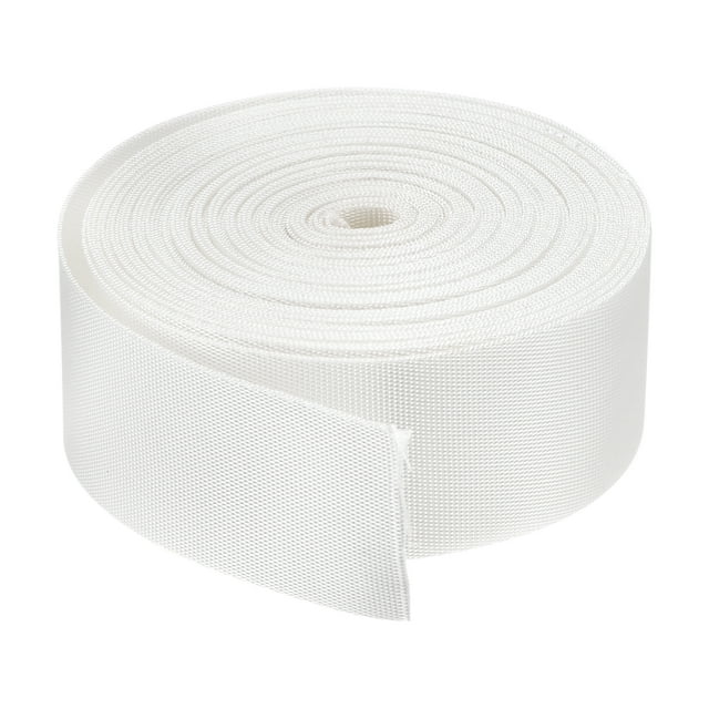 Correa de cinta de nylon plana Uxcell para mochila y soporte de equipaje de uso ligero blanca