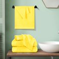 thumbnail image 6 of BELIZZI HOME Ultra Soft 6 Pack Cotton Towel Sets, Contains 2 Bath Towels 28x55 inch, 2 Hand Towels 16x24 inch & 2 Wash Coths 12x12 inch, Compact & Lightweight - Lime Yellow, 6 of 7