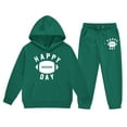 thumbnail image 1 of YOUSNH Tenue pour Enfants Garçons Filles Manches Longues Chandail à Capuche Chaud Ensemble Décontracté Vert 4-5 Ans, 1 of 4