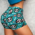thumbnail image 3 of KLL Skull Cat Pattern Workout Shorts for Women Scrunch Short Gym Yoga Running Sport Active Exercise Fitness Shorts, 3 of 8
