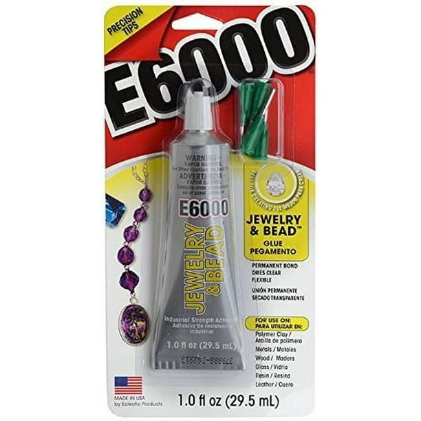 E6000 Jewelry And Bead Adhesive With 4 Precision Applicator Tips For