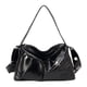 thumbnail image 4 of Bolso de hombro para mujer, de piel sintética, moderno, portátil, con cierre de cremallera Negro, 4 of 8