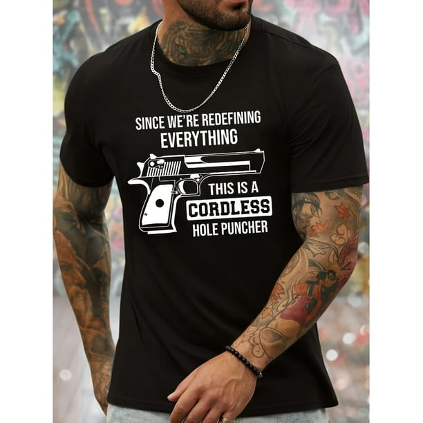 Ya que estamos redefiniendo todo... Y estampados gráficos de brazos, camisetas de diseño gráfico innovador para hombres, camisetas casuales cómodas, verano, ropa de hombre, tops para actividades diari