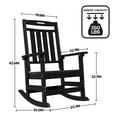 thumbnail image 5 of Cobiod Oversized Rocking Chair Outdoor, HDPE Rocking Chair, Patio Rocking Chairs for Porch & Fire Pit, All-Weather Outdoor Rocking Chair, 5 of 7