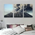 thumbnail image 3 of Nawypu  Canvas Wall Art Prints Plumes of smoke billowing out of Sakurajima volcano Paintings Poster Artwork Home Decor Ready to Hang for Living Room Bedroom Dining Room 12''x16''X3 Panels, 3 of 4