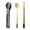 Black, variant on Pompotops Clearance Sales Stainless Steel Portable Tableware TwoPiece Set Fork Spoon Chopsticks Tableware