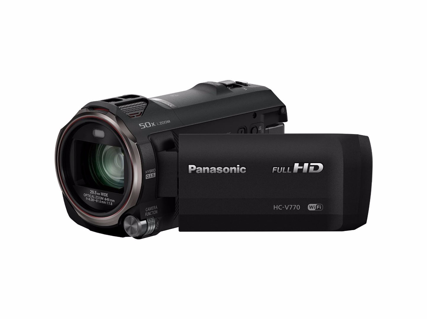 Panasonic HC-V770 HD Camcorder with Wi-Fi, 64GB SD Card, 57