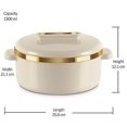 thumbnail image 3 of Stainless Steel Casserole set | Inner Stainless Steel Casserole | Keeps Food hot & Fresh Chapati, Roti, Biryani | Kitchen Item Set of 3 (1500 ml) Ivory,, 3 of 3