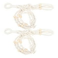 thumbnail image 1 of White Cotton Linen Rope Plant Hanger for Decoration with Metallic Line and Strong Durability 2, 1 of 8