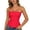 Red, variant on Shaping Underbust Corset Bustier With Sheer Mesh And For Waist Training And Layering,Color:Yellow