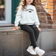 thumbnail image 6 of Curenmufel Girls Letter Print Set Graphic Crewneck Sweatshirt and Skinny Pants 3T 4T, 6 of 6