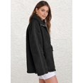 thumbnail image 6 of Osfvolr Womens Jacket Oversized Zip Up High Collar Long Sleeves Fuzzy Casual Winter Fall Coats with Pockets Black XL, 6 of 8