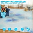 thumbnail image 3 of Watercolor Abstract Flatwoven Polyester Indoor Anti-Skid Kids' Area Rug , 5' x 7'6", Cerulean Blue, 3 of 13