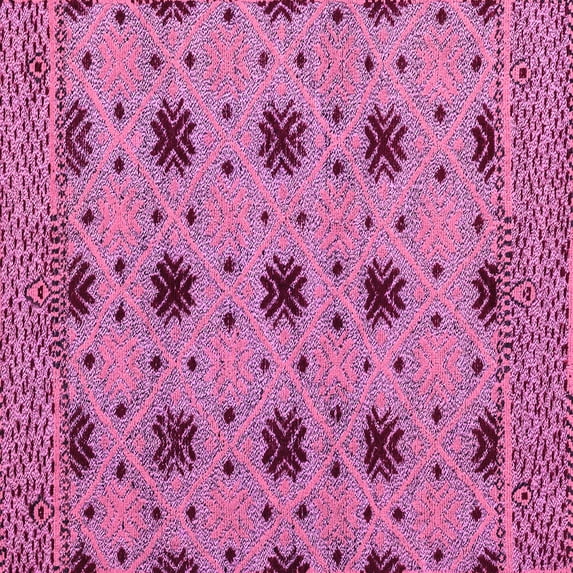 Ahgly Company Indoor Square Abstract Purple Modern Area Rugs, 4' Square