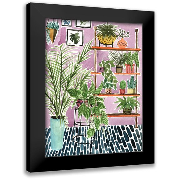Wang, Melissa 12x14 Black Modern Framed Museum Art Print Titled - Way to the Jungle II