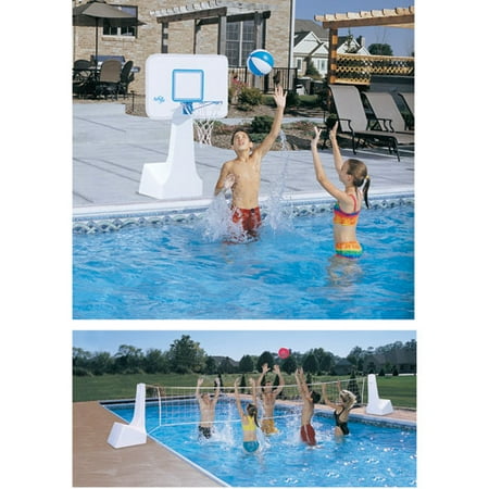 Dunnrite Poolsport 2 In 1 Pool Basketball Hoop And Volleyball Combo Dunnrite Poolsport 2 In 1 Pool Basketball Hoop And Volleyball Combo Set