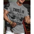 thumbnail image 2 of Gymish Spartan Warrior Workout Gym Shirt for Men – Motivational Lifting T-Shirt, Athletic Gym Wear, Heather Grey with Sleeve Logo, Large, 2 of 6