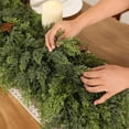 thumbnail image 4 of 6 Ft Cedar Garland Artificial Realistic, Real Touch Pine Garlands Realistic, Faux Greenery Christmas Garland For Mantle Xmas Home Fireplace Wall Indoor Outdoor Christmas Decorations 33 Branches, 4 of 5
