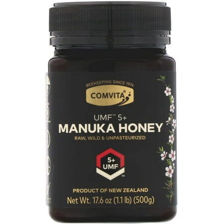 Comvita Certified UMF 5+ (MGO 83+) Raw Manuka Honey, Authentic, Wild, Unpasteurized, Non-GMO Superfood for Daily Wellness I 17.6