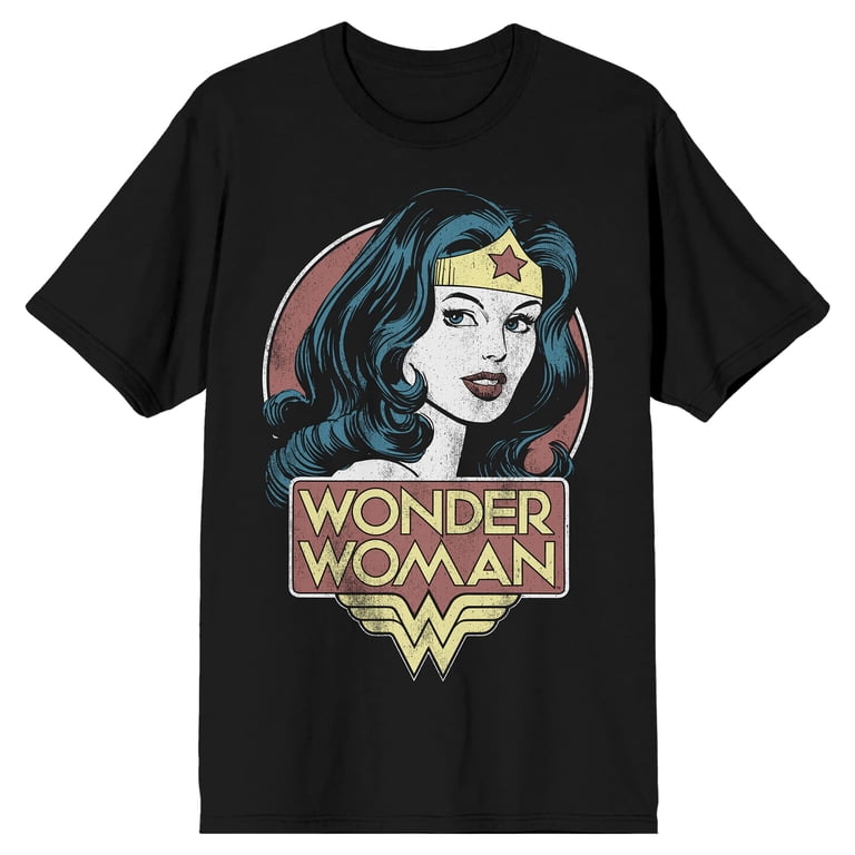 Wonder Woman Portrait Men's Black T-shirt-L - Walmart.com