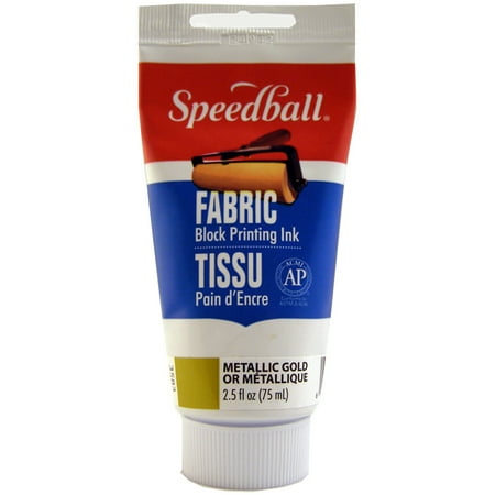 Speedball Printing Ink for Fabrics, 2.5 oz., Metallic