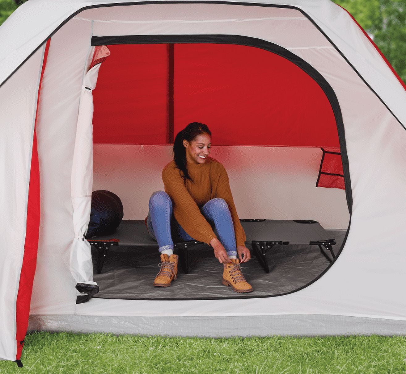 Ozark Trail Camping Folding with Easy Setup Cot, Gray, Adult, 75.6 in x