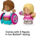 thumbnail image 4 of Figura de fiesta de Barbie establecida por Fisher-Price Little People, 2 paquetes de juguetes para niños pequeños y preses Fisher Price Fisher-Price, 4 of 6
