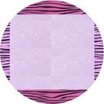 thumbnail image 1 of Ahgly Company Indoor Round Patterned Orchid Purple Area Rugs, 5' Round, 1 of 6