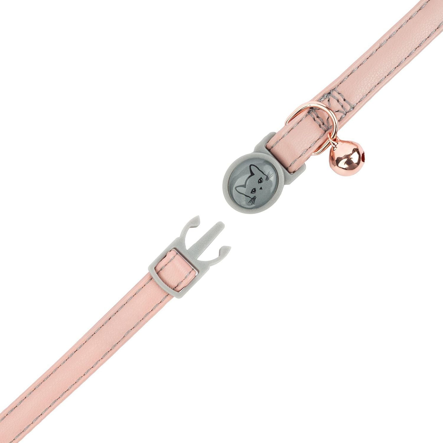 One Paw, Collier de Sécurité pour Chat en Cuir Végan, Fermoir Détachable Collier de Sécurité pour Chat en Cuir Végan