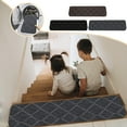 thumbnail image 1 of Xihbxyly Peldaños de Escalera Antideslizantes, Amortiguación Suave y Silenciosa, Agarre Fuerte de Tpu, Seguros para Mascotas y Familia, Fáciles de Limpiar, Adhesivo Reutilizable, Tamaño 20 X 76 Cm, P, 1 of 7