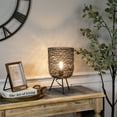 thumbnail image 2 of Northlight Basket Weave-Style Iron Table Lamp - 14.5" - Black, 2 of 6