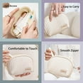thumbnail image 4 of ABPETE Small Makeup Bag for Purse Mini Cosmetic Pouch Waterproof Makeup Organizer for Women Small Cosmetic Bag PU Leather Travel Makeup Bag Lipstick Bag with Zipper Beige, 4 of 8