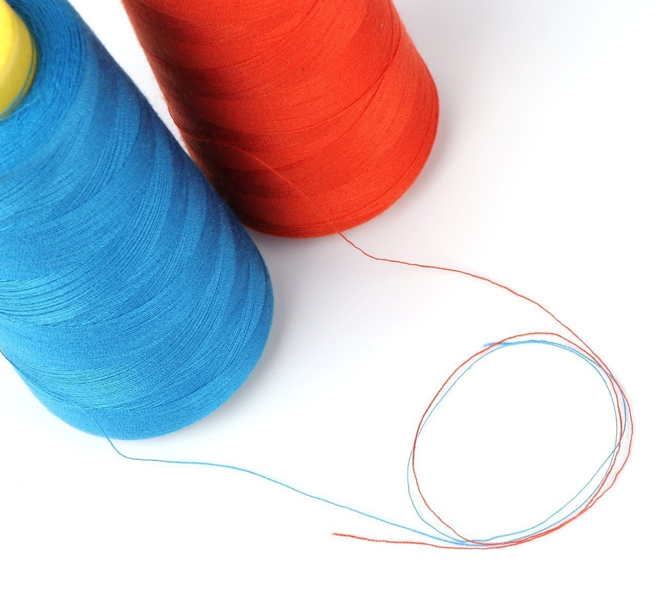 AK Trading 4-Pack Aquamarine All Purpose Sewing Thread Cones 6000 Yards Each of High Tensile Polyester Thread Spools for Sewing, Quilting, Serger Machines, Overlock, Merrow & Hand Embroidery