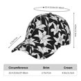 thumbnail image 2 of Honeii Lilies Flowers Print Hat, Women's Baseball Hat Unisex Fit, Baseball Cap,Adjustable One Size, 2 of 6