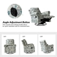 thumbnail image 3 of Tina's Home Upholstery 360° Swivel Recliner Set of 2, Nursery Chair with Nailhead Trim & Metal Base for Living Room & Nursery Comfort Medallion, 3 of 6