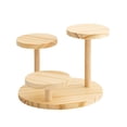 thumbnail image 3 of Tnarru Wooden Riser Display Stand Multi Tier Perfume Holder Stable Organizer Display Rack for Action Figures Cosmetic Models Jewelry, 3 of 8